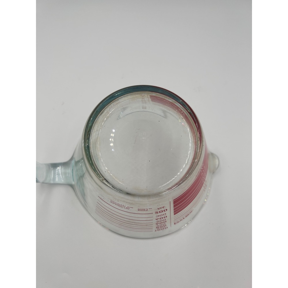 Pyrex 1 Quart 4 Cup Glass Measuring Cup Red Lettering 32oz 1000ml Handle Spout